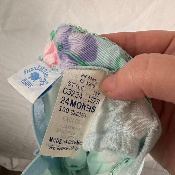 Vintage Hartstrings Baby Floral Bubble Romper Girls 24 Months - Picture 4 of 6